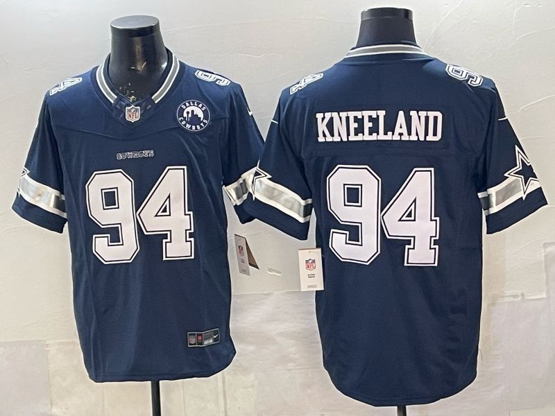 Men 2026 Dallas Cowboys #94 Kneeland Blue 3th generations Nike Limited NFL Jersey style 04